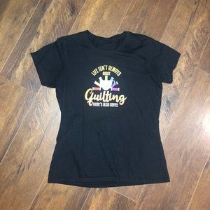 Black Quilting T-shirt